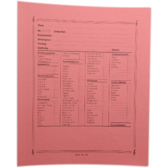 STAR Notenumschlag aus Karton - Quart rot