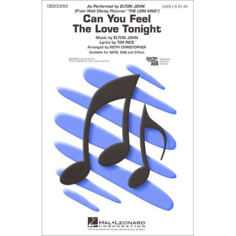 Can you feel the love tonight (SATB)