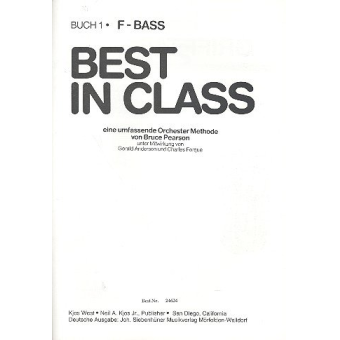 Best in Class Buch 1 - Deutsch - Tuba in F