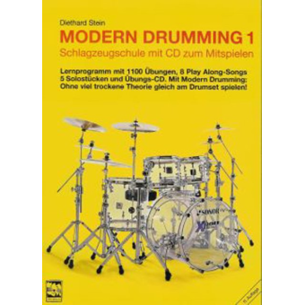 Modern Drumming 1 - Schlagzeugschule mit 1100 Übungen, Play Along Songs, Solostücken
