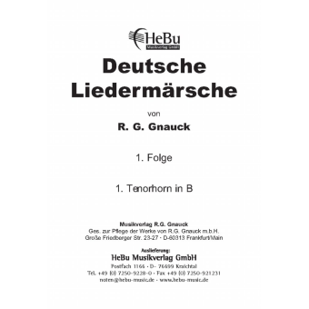 Deutsche Liedermärsche - 1. Folge - 21 1. Tenorhorn in Bb