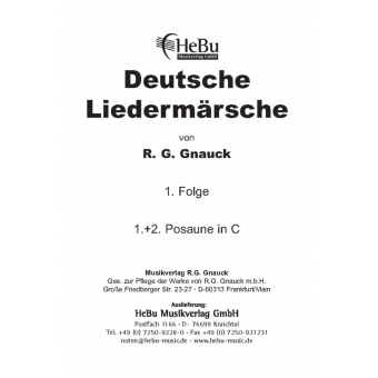 Deutsche Liedermärsche - 1. Folge - 25 1.+2. Posaune in C