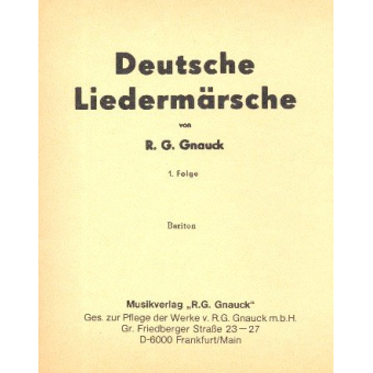 Deutsche Liedermärsche - 1. Folge - 23 Bariton in C