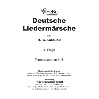Deutsche Liedermärsche - 1. Folge - 09 Tenorsaxophon in Bb
