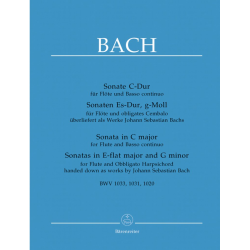         Three Sonatas For Flute And Basso Continuo - Johann Sebastian Bach / Arr. Alfred Dürr
    