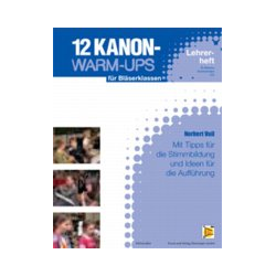         12 Kanon-Warm-Ups Lehrerheft (Bb Stimme, Kommentare, CD) - Norbert Voll
    
