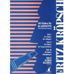         416 Etüden für Klarinette in fortschreitender Ordnung Teil 4 - Fritz Kröpsch
    