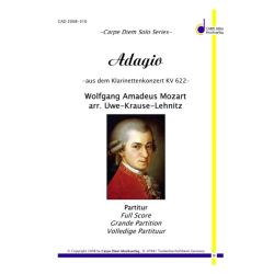         Adagio - aus dem Klarinettenkonzert KV 622 - Wolfgang Amadeus Mozart / Arr. Uwe Krause-Lehnitz
    
