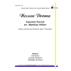         Nessun Dorma (Solo & Blasorchester) - Giacomo Puccini / Arr. Matthias Höfert
    