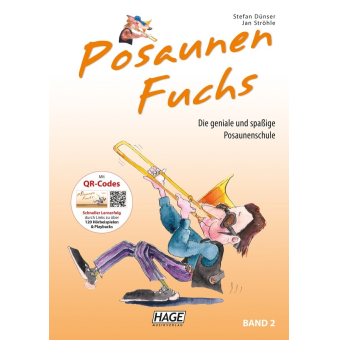 Posaunen Fuchs Band 2 - Die geniale und spaßige Posaunenschule (+QR-Codes)