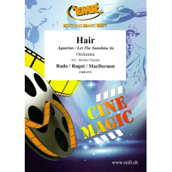         Hair - James Rado, Gerome  Ragni, Galt MacDermot / Arr. Jérôme Naulais
    