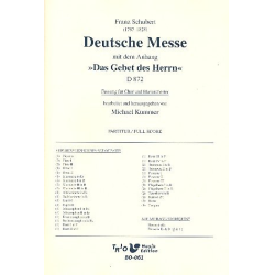         Deutsche Messe, D 872 - Partitur für Chor u. Blasorch. - Franz Schubert / Arr. Michael Kummer
    