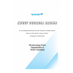         Sweet Georgia Brown für ein beliebiges Soloinstrument oder Vocal-Solist - Bernie & Pinkard & Casey
    