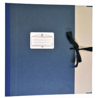 STAR Notenmappen mit Bänderverschluss 28 x 36,5 cm, 110a/8cm - Farbe: BLAU