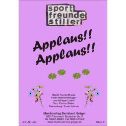         Applaus, Applaus - Sportfreunde Stiller - Peter Brugger & Rüdiger Linhof & Florian Weber (Sportfreunde Stiller) / Arr. Erwin Jahreis
    