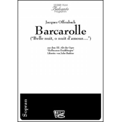         "Belle nuit, o nuit d'amour..." Barcarole aus dem III. Akt der Oper "Hoffmanns Erzählungen"

von Jacques Offenbach - Jacques Offenbach / Arr. Hiroshi Nawa
    