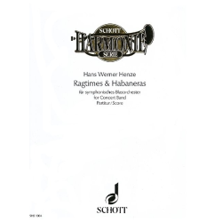         Ragtimes & Habaneras (Partitur) - Hans Werner Henze / Arr. Marcel Wengler
    