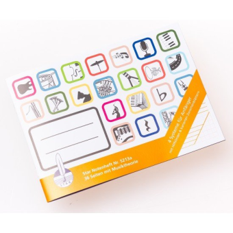 Notenhefte - DIN A5 quer 16 S. m. Hilfsl