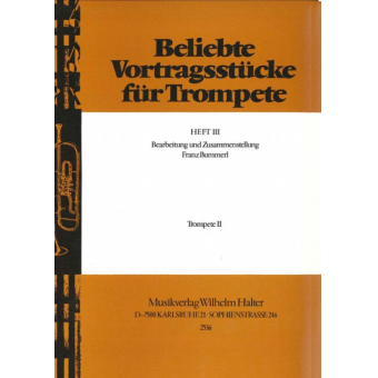 Beliebte Vortragsstücke für Trompete 3 Solostimme 2