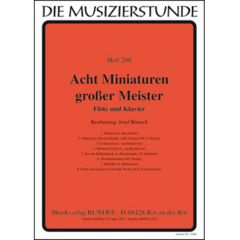 Acht Miniaturen großer Meister