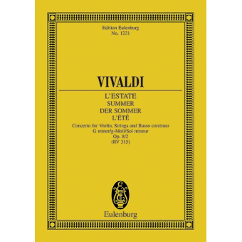 Die vier Jahreszeiten - "Der Sommer" g-Moll - Studienpartitur