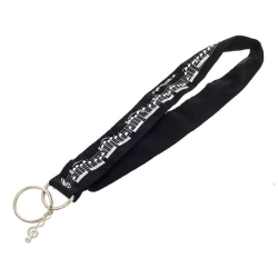         Schlüsselanhänger Notenzeile schwarz
    