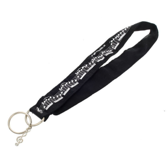 Schlüsselanhänger Notenzeile schwarz