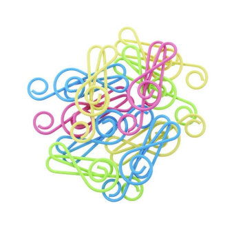 Büroklammer Violinschlüssel / Paper Clips Violin Clef colorful