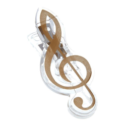         Notenklammer Violinschlüssel gold / Music Clip Violin Clef gold
    
