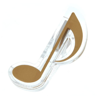 Notenklammer Achtelnote gold / Music Clip Eight Note Gold