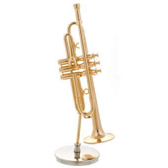 Miniatur Trompete mit Standfuß / Miniatures Trumpet