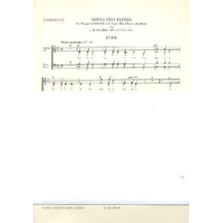         Missa Pro Patria - Gemischter Chor a cappella - Chorpartitur - Johann Baptist Hilber
    