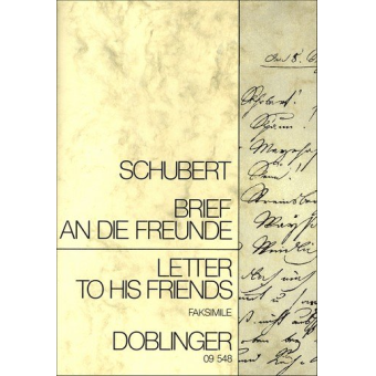 Brief an die Freunde mit Faksimile