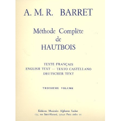         Méthode Complète de Hautbois, Troisieme Volume - Apollon Marie Rose Barrett
    