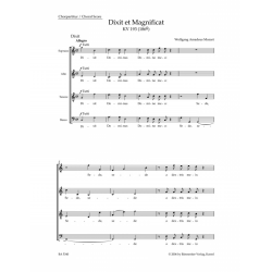         Dixit et Magnificat - Wolfgang Amadeus Mozart / Arr. Karl Gustav Fellerer
    