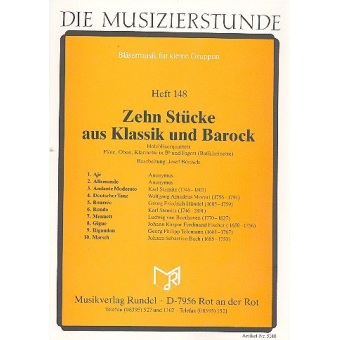 10 Stücke aus Klassik und Barock :