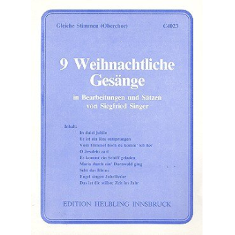 9 Weihnachtliche Gesänge : für Frauenchor