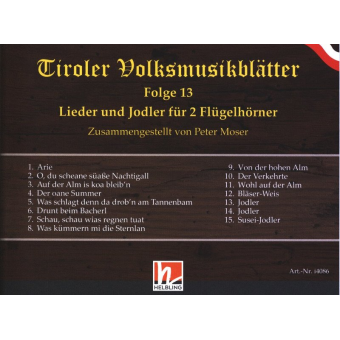 Lieder und Jodler für 2 Flügelhörner/Trompeten