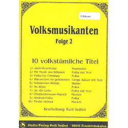         Volksmusikanten Band 2 : für Blasorchester
    