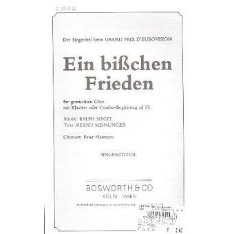 Ein bisschen Frieden : für gem Chor