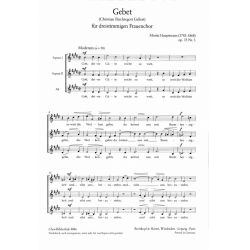         Gebet op. 35/3 Gott, Deine Güte - Moritz Hauptmann
    