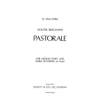 Pastorale für mittlere Stimme und Altblockflöte