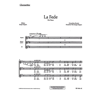 La Fede für Frauenchor und Klavier