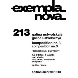         BENEDICTUS, QUI VENIT : 4 FLOETEN, - Galina Ustwolskaja
    