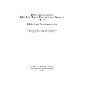 Tahiti-Trott : für Orchester (Partitur)