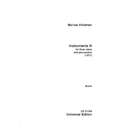         Instruments III  (Partitur) - Morton Feldman
    