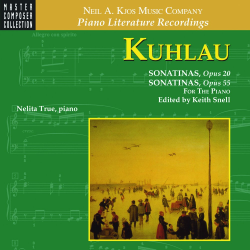         CD: Kuhlau: Sonatinen, op. 20 und op. 55 / Sonatinas, op. 20 and op. 55 - Friedrich Daniel Rudolph Kuhlau
    