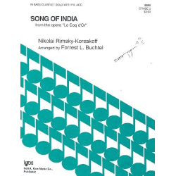         Song of India for bass clarinet and piano - Nicolaj / Nicolai / Nikolay Rimskij-Korsakov / Arr. Forrest L. Buchtel
    