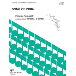         Song of India for tenor saxophone and piano - Nicolaj / Nicolai / Nikolay Rimskij-Korsakov / Arr. Forrest L. Buchtel
    