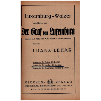 Luxemburg-Walzer : für großes